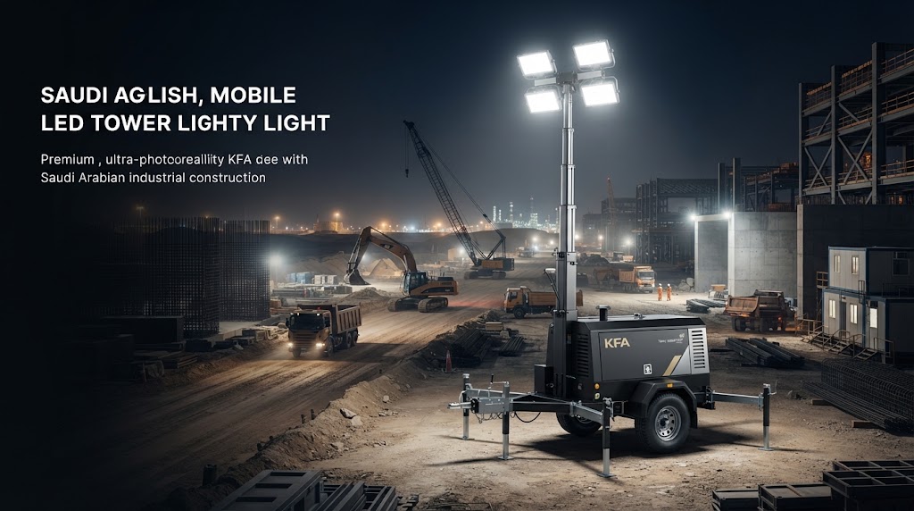 Mobile tower light at night